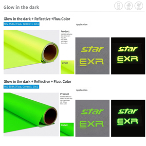 Papel y Película de Transferencia HTV Flex de Primera Calidad que Brillan en la Oscuridad, Hechos en Corea para Proyectos Creativos de Bricolaje - Product Image 3