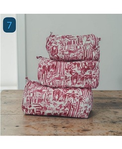 Trousse de Maquillage à Motif Ethnique, Taille Moyenne, Organisateur Cosmétique en Textile avec Fermeture Éclair Robuste, Rangement Portable pour Accessoires de Beauté - Product Image 1