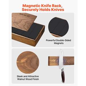 Ensemble de couteaux de cuisine professionnels 6 pièces en acier inoxydable à haute teneur en carbone, ergonomique, résistant aux fissures, finition noyer - Product Image 6