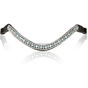 แผ่นรองแสนสบายและคริสตัลหลากสีประดับพลอยเทียมสีดำหนังอังกฤษ - Product Image 4