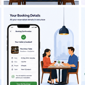 แอปจองร้านอาหารสมัยใหม่ จองโต๊ะได้ทันที ตรวจสอบสถานะว่าง จองอาหาร จัดการลูกค้า รองรับ Android iOS - Product Image 6