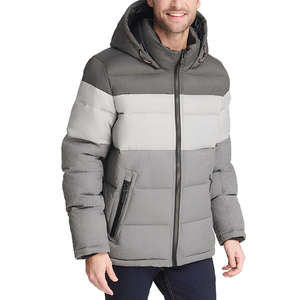 Men's Customized 100% Nylon Waterproof Reversible Puffer Jacket High Street Style Stand Collar Winter Outdoor <b>Top</b> Wear OEM - Product Image 1