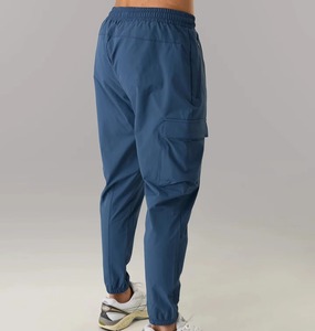 Men's Lightweight Elastic Waist Canvas Formal <b>Joggers</b> with Pocket Sweatpants Flare Cargo <b>Stacked</b> Trousers - Product Image 4