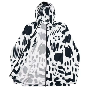 Chaquetas cortavientos sublimadas con impresión personalizada, transpirables, con cierre de cremallera, 100% poliéster, para exteriores, en venta a bajo precio. - Product Image 2