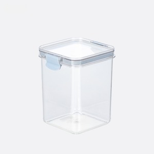 Boîte de conservation alimentaire rectangulaire en plastique hermétique de 750 ml avec couvercle à loquet bleu, boîte transparente pour garder les aliments frais - Product Image 1