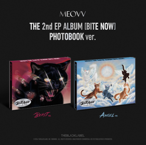 MEOVV 2º EP ÁLBUM [BITE NOW] PHOTOBOOK Ver. K-Pop Libro Electrónico (CD) Versión Compacta Papel Plástico Modelo en Coreano - Product Image 1