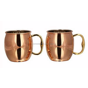 Tasses de qualité miroir Tasses à boire domestiques en cuivre certifié Parfait pour voyager Nouveau style Tasse à eau élégante et boire de la bière - Product Image 1