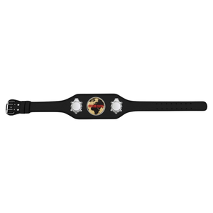 Nouvelle ceinture de championnat haut de gamme avec emblème globe, ceinture de titre en cuir noir de qualité supérieure pour les sports et événements - Product Image 1