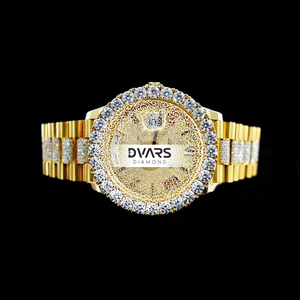 นาฬิกาข้อมือผู้บริหาร Imperial Quartz ระดับพรีเมียม กันน้ำ ตัวเรือนโลหะผสม กระจกแซฟไฟร์ เพชรโมอิสซาไนต์สี D ระดับความสะอาด VVS1 ดีไซน์หรูหราสำหรับนักธุรกิจ - Product Image 1