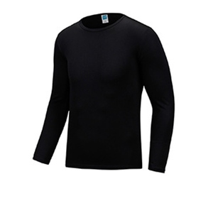 Camiseta de Manga Larga Amarilla para Hombre, Cuello Redondo, Tejida, Color Sólido, Corte Regular Informal - Product Image 4