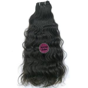 Extensions de cheveux indiens Remy Arrow, tissage double trame, 100g, noir, style teint, permable - Product Image 3
