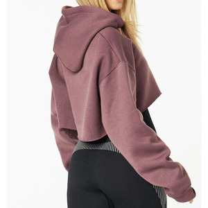 Sudaderas Cortas para Mujer, Mezcla de Felpa, Ajuste Atlético, Cómodas, Ropa Casual para Mujer, Estilo de Vida Activo - Product Image 2