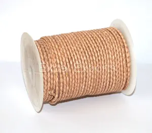 Плетеный кожаный шнур для ювелирных изделий, 3 мм, 4 мм, 5 мм