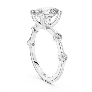 2.30 TCW Oval Cut Moissanite <b>Diamond</b> Wedding <b>Ring</b> Five Stone Engagement <b>Ring</b> Women's Party Wear <b>Ring</b> Anniversary <b>Ring</b> For Wife - Product Image 2