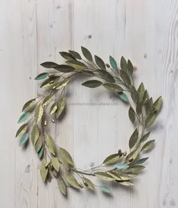 <b>Christmas</b> Wreath New Design Vintage Finished Metal <b>Christmas</b> Wreath for <b>Christmas</b> Decoration New Metal Wreath in Wholesale Price - Product Image 1