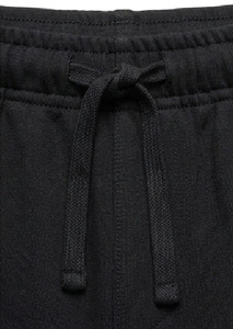 Shorts Bermuda Homme en Coton Noir Uni de Qualité Supérieure OEM, Taille Élastique avec Cordon de Serrage, Style Décontracté Taille Mi-Haute en Tissu Tissé Respirant - Product Image 2