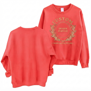 เสื้อสเวตเชิ้ตพิมพ์ลายตามสั่งขายส่ง DROGEN EXPORT สีแดงคอรัล คอกลม แขนทรงโคม ผ้าหนาบุซับใน ลายตัวอักษร สำหรับผู้หญิง - Product Image 1