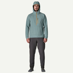 Chaqueta Ligera con Capucha y Forro Polar para Hombre, Chaqueta Cortavientos con Media Cremallera para Senderismo al Aire Libre, Prenda Superior Cálida e Informal para Invierno - Product Image 3