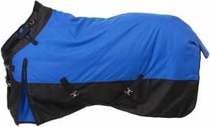 Couverture pour cheval en tissu Oxford noir avec doublure en polaire, 2 sangles de fixation, rabat de queue moyen, pour toutes les saisons, utilisation en extérieur - Product Image 6