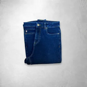 Jeans de Mezclilla Azul Oscuro para Hombre |   Jeans Indigo Slim Fit Rectos para Hombre, Jeans Azul Indigo de Corte Ajustado |   Pantalones Vaqueros Rectos de Color Denim Oscuro - Product Image 6