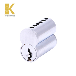 Cilindro de Cerradura para Puerta con Múltiples Opciones de Ranura, Latón Cromado Satinado, Ranura de 6 Pines Tipo L SFIC para Seguridad en Edificios Comerciales - Product Image 1
