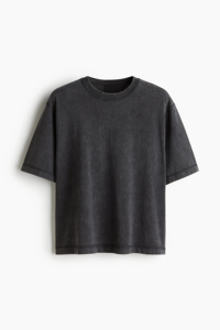 Personaliza tu producto: Camiseta casual de algodón lavado, corte regular, cuello redondo, estilo oversize, algodón lavado, estilo básico, personalizable. - Product Image 2