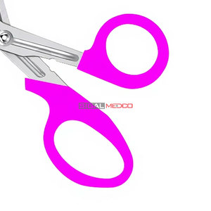 Ciseaux de traumatologie pour infirmières, 5,5 pouces, magenta, en acier inoxydable de qualité allemande, pour premiers secours, bandages et coupes d'urgence médicales - Product Image 5