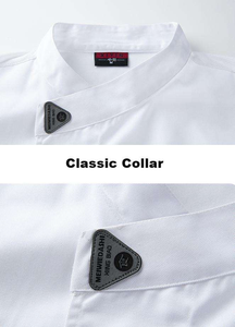 Vestes de chef respirantes en maille boutonnée pour l'été, uniformes à manches courtes pour hôtels et restaurants, en toile unisexe durable en mélange de coton - Product Image 3