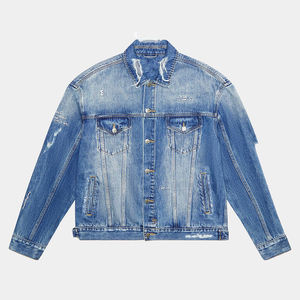 Custom Made <b>Men's</b> <b>Long</b> Stretch Denim <b>Jacket</b> <b>Men</b> Jean <b>Jacket</b> Cotton Blue Winter Plain Denim <b>Jacket</b> For <b>Men</b> Plus Size for sale - Product Image 1