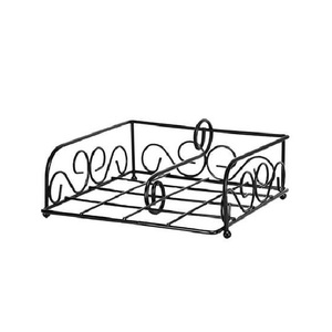 New Selling Minimalist Design Matte <b>Black</b> Powder Coated Finished Iron Napkin Holder For Outdoor Dining Restaurant Tableware - Product Image 6