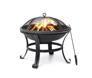 Brasero de Exterior OEM de Cobre Antiguo y Negro con Soporte, Venta al por Mayor y Proveedor de Braseros de Alta Calidad - Product Image 1