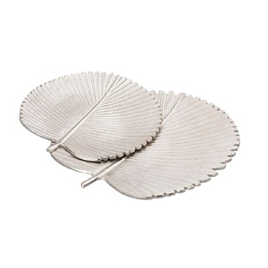 Plateau de service en aluminium, design unique argenté, élégant, luxueux, décoratif - Product Image 6