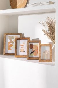 Minimalist Eco-Friendly <b>Vintage</b> Mango Wooden Rectangle Vertical Tabletop Photo <b>Frame</b> Home Decor - Product Image 2