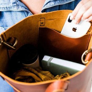 Custom Fashion Women's Genuine Leather Tote <b>Bag</b>-Water Resistant Large Capacity Messenger & Crossbody Shoulder <b>Bag</b> - Product Image 3