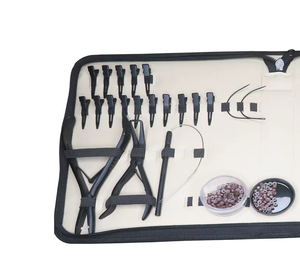 Outils professionnels de pose d'extensions capillaires en acier inoxydable de haute qualité, durables, vente en gros, service OEM, kit de pinces avec logo personnalisé MB-ZS-1143 - Product Image 4