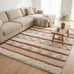 Different Color Bohemian Striped Wool <b>Runner</b> Rug Rectangle Washable Handmade With Fringes For Bedroom Floor Decor Weave Texture - Product Image 6