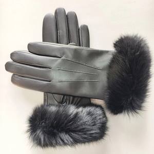 Guantes de cuero para mujer, para invierno, para exteriores, de Pakistán, guantes térmicos de cuero para conducir, para vestir, a la moda. - Product Image 3