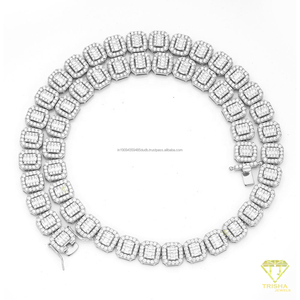 Fashion 925 Sterling Silver Moissanite Diamond Cuban Link <b>Chain</b> Luxury <b>Iced</b> <b>Out</b> Hip Hop Jewelry Wholesale Supplier - Product Image 5