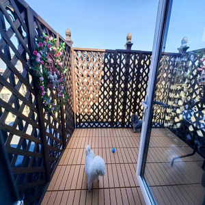 <b>Plastic</b> Outdoor Decking Vinyl Interlocking Anti-Slip Waterproof Flooring <b>Tiles</b> with Graphic Design - Product Image 1
