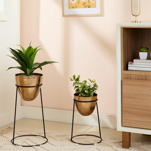 Durable Iron Planter and <b>Stand</b> Indoor Outdoor Uses Metal Iron Plant <b>Pot</b> <b>Stand</b> for Home, Office, Balcony, Garden Decor Set of 2 - Product Image 3