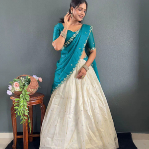 Festival lanzamiento Lehenga Choli suave Dola algodón seda Digital impreso Micro algodón ropa festiva lehenga choli dupatta - Product Image 1