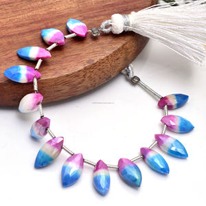 Perles de pierres précieuses en forme de marquise à facettes bio naturelle de qualité supérieure 4 pouces 11x5mm-12x6mm brin fabrication de bracelets de bijoux faits à la main - Product Image 2