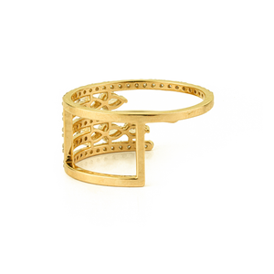 Bague de mariage luxueuse et magnifique en or jaune véritable 14 carats avec diamant véritable, bijoux de fiançailles pour femme, prix de gros - Product Image 6