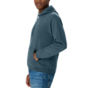 Sudadera con Capucha Azul Oscuro para Hombre, Corte Regular, Felpa de Algodón, Estilo Casual para Otoño, con Bolsillo Delantero y Capucha con Cordón Ajustable - Product Image 5
