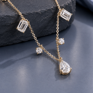 ผู้ผลิตเครื่องประดับดีไซน์เนอร์ สร้อยคอรูปตัว Y ทองคำ 14K ประดับเพชรแล็บโกรว์หลายรูปทรง รับผลิตแบบ OEM ODM เครื่องประดับสั่งทำพิเศษสำหรับผู้หญิง - Product Image 6