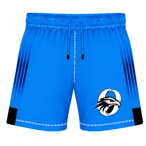 Shorts de rugby bleu roi et noir, taille élastique, respirants, légers, pour l'entraînement d'équipe, performance sportive, uniforme de sport - Product Image 1