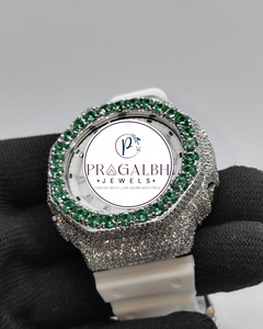 Reloj Pragalbh Jewels con Diamantes Personalizados, Bisel con Piedras Preciosas, Reloj de Lujo con Cristales, Acero Inoxidable, Cuarzo, Unisex para Hombre y Mujer - Product Image 6