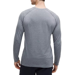 Camiseta de Manga Larga para Hombre, Protección Solar UPF 50, Tejido Transpirable de Secado Rápido de Poliéster/Nailon de 220 g, Color Sólido, con Logotipo Personalizado OEM - Product Image 2