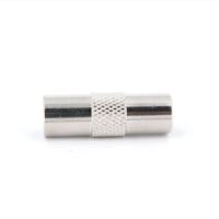Adaptador RF hembra a hembra tipo barril, acoplador de extensión de cable coaxial recto, conector coaxial niquelado, paquete de conectores.