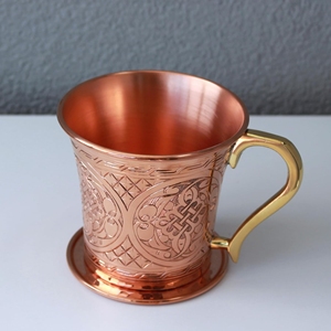 Gobelets à boire en cuivre réutilisables, écologiques, super lourds, pour boissons froides, cocktails, faits à la main, non doublés, non revêtus - Product Image 3